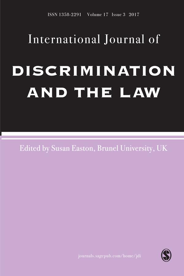 International Journal Of Discrimination And The Law