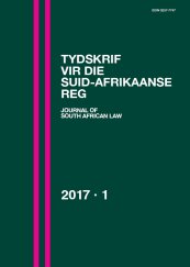 Tydskrif Vir Die Suid-afrikaanse Reg