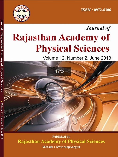 Journal Of Rajasthan Academy Of Physical Sciences